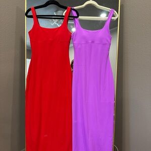 Fabletics Red & Purple Maxi Dresses